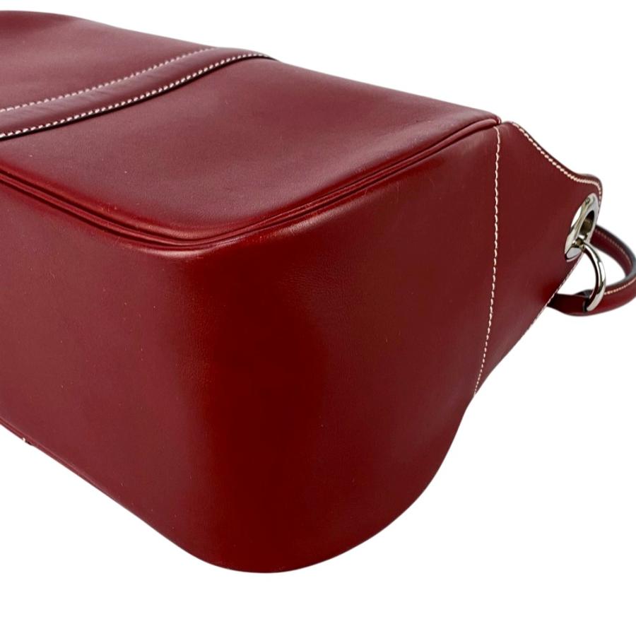 エルメス ■美品■ ラグビー ハンド バッグ 鞄 シャモニー ホワイトステッチ シルバー金具 ルージュアッシュ □G刻 【563713】11 |  | 03