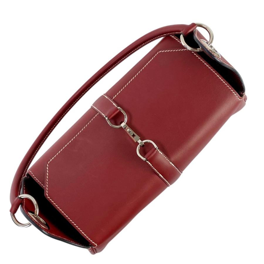 エルメス ■美品■ ラグビー ハンド バッグ 鞄 シャモニー ホワイトステッチ シルバー金具 ルージュアッシュ □G刻 【563713】11 |  | 05