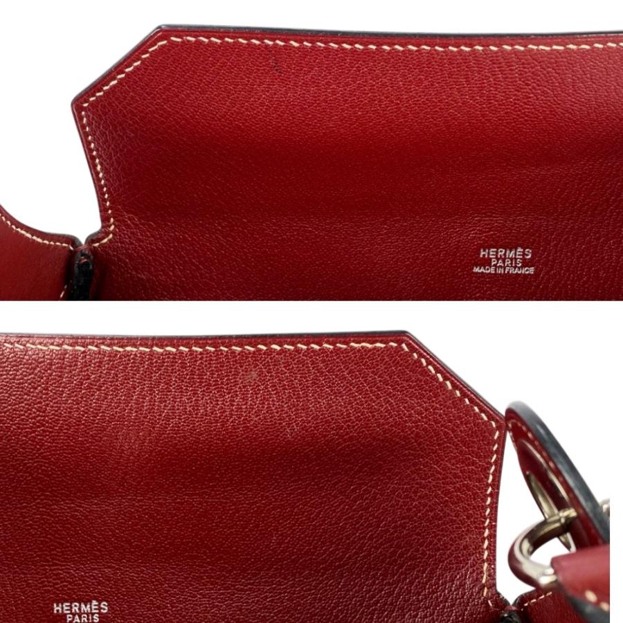 エルメス ■美品■ ラグビー ハンド バッグ 鞄 シャモニー ホワイトステッチ シルバー金具 ルージュアッシュ □G刻 【563713】11 |  | 07