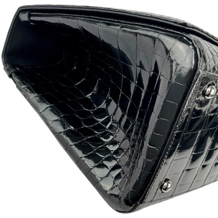 コンテス ■新同■  2WAY ハンド ショルダー バッグ クロコダイル ブラック 【563812】8 |  | 03