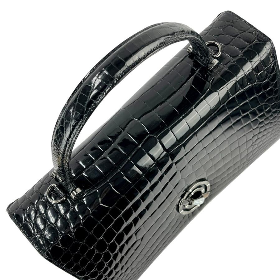 コンテス ■新同■  2WAY ハンド ショルダー バッグ クロコダイル ブラック 【563812】8 |  | 04