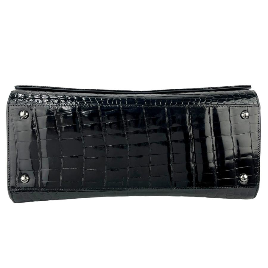 コンテス ■新同■  2WAY ハンド ショルダー バッグ クロコダイル ブラック 【563812】8 |  | 05