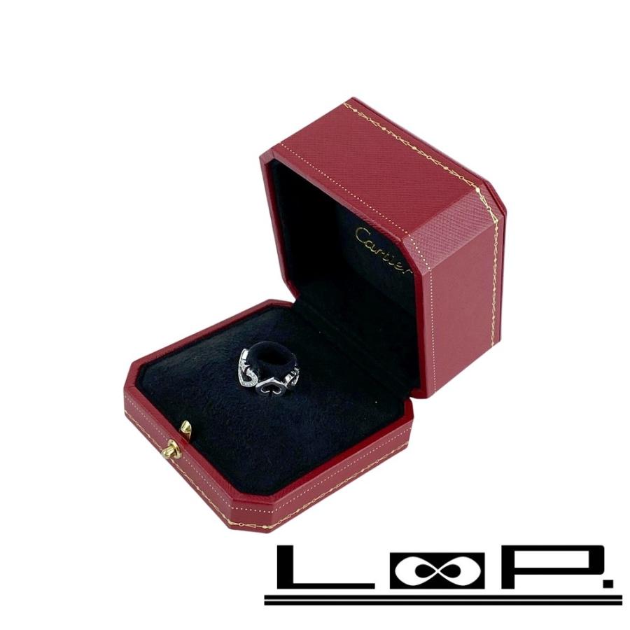 カルティエ ■新同■磨き済■  Cハート リング 指輪 アクセサリー ホワイトゴールド ダイヤ K18 750WG ＃46 約7.4g 箱 【566431】11 | 