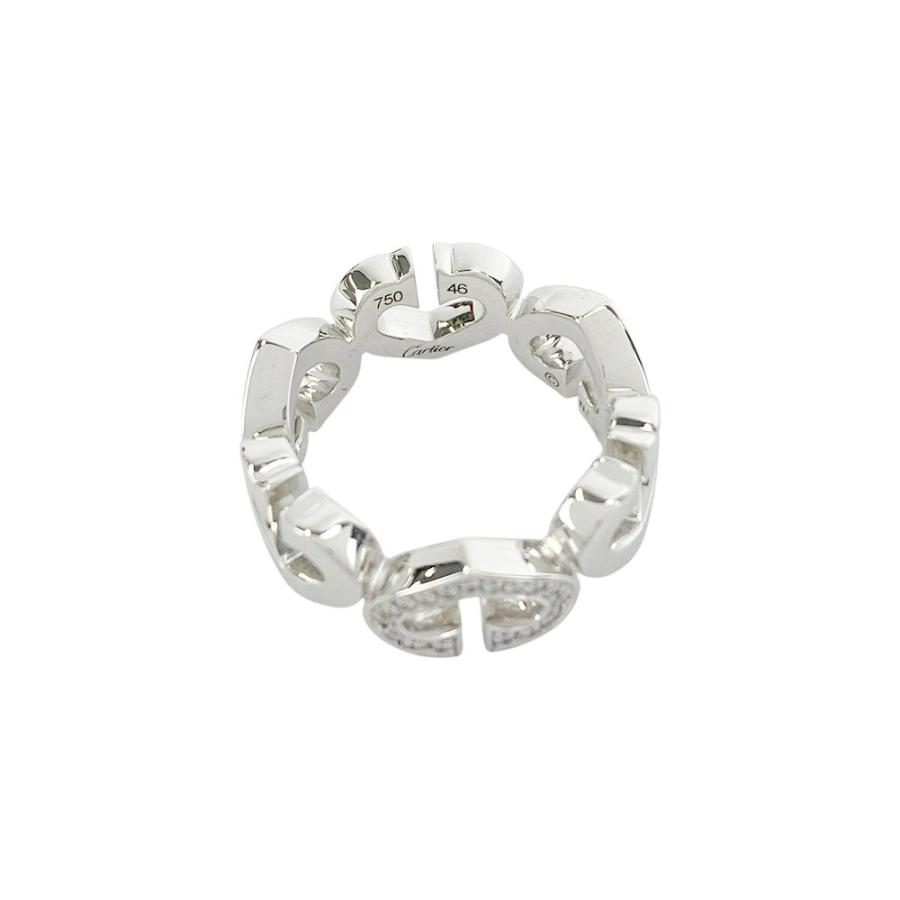 カルティエ ■新同■磨き済■  Cハート リング 指輪 アクセサリー ホワイトゴールド ダイヤ K18 750WG ＃46 約7.4g 箱 【566431】11 |  | 06