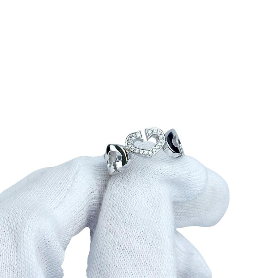 カルティエ ■新同■磨き済■  Cハート リング 指輪 アクセサリー ホワイトゴールド ダイヤ K18 750WG ＃46 約7.4g 箱 【566431】11 |  | 08