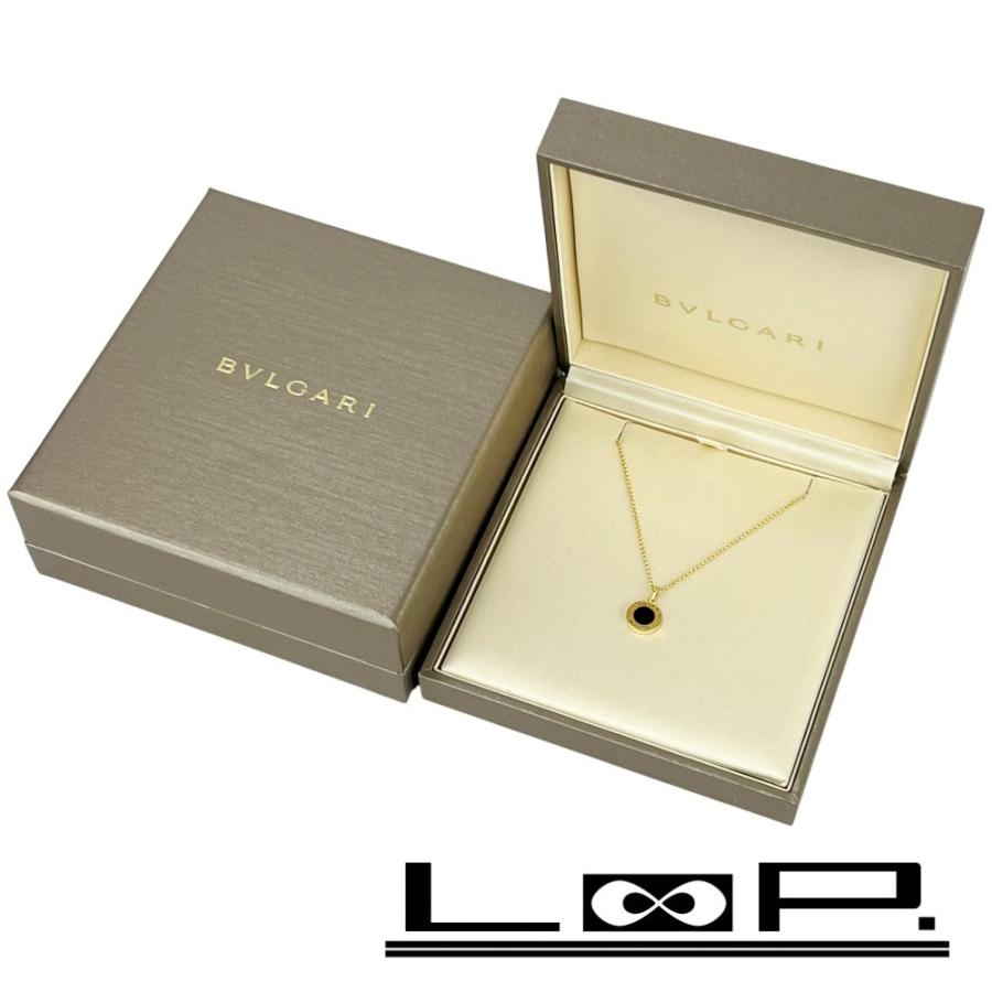 ブルガリ ■美品■ ブルガリブルガリ ネックレス アクセサリー オニキス YG750 K18 イエローゴールド ブラック 5.8g 箱 【566516】8 | 