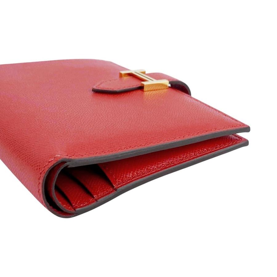 エルメス ■新同■ ベアン コンパクト ウォレット 二つ折り財布 マダム レッド K刻 箱 【566790】13 |  | 03