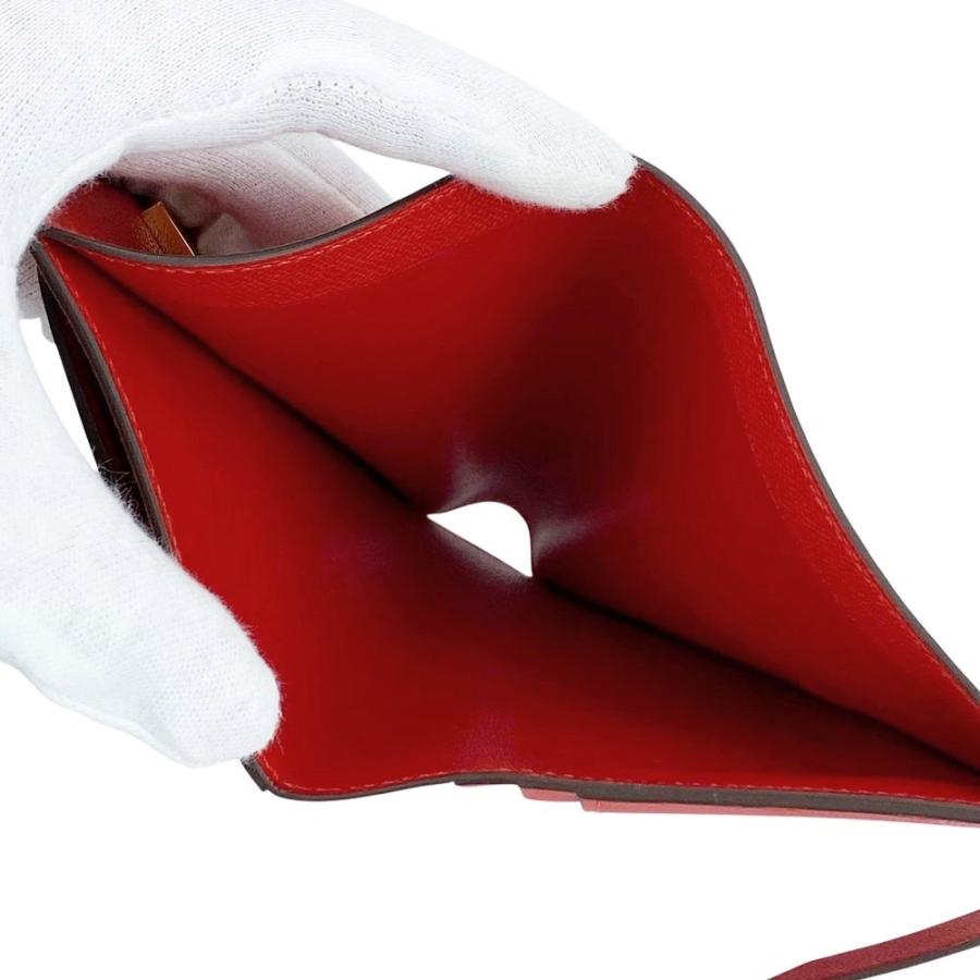 エルメス ■新同■ ベアン コンパクト ウォレット 二つ折り財布 マダム レッド K刻 箱 【566790】13 |  | 07