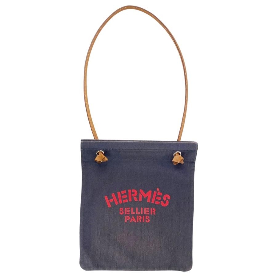 エルメス ■中古■ アリーヌMM ショルダー バッグ トワルシェブロン レザー ネイビー U刻【568237】8 |  | 09