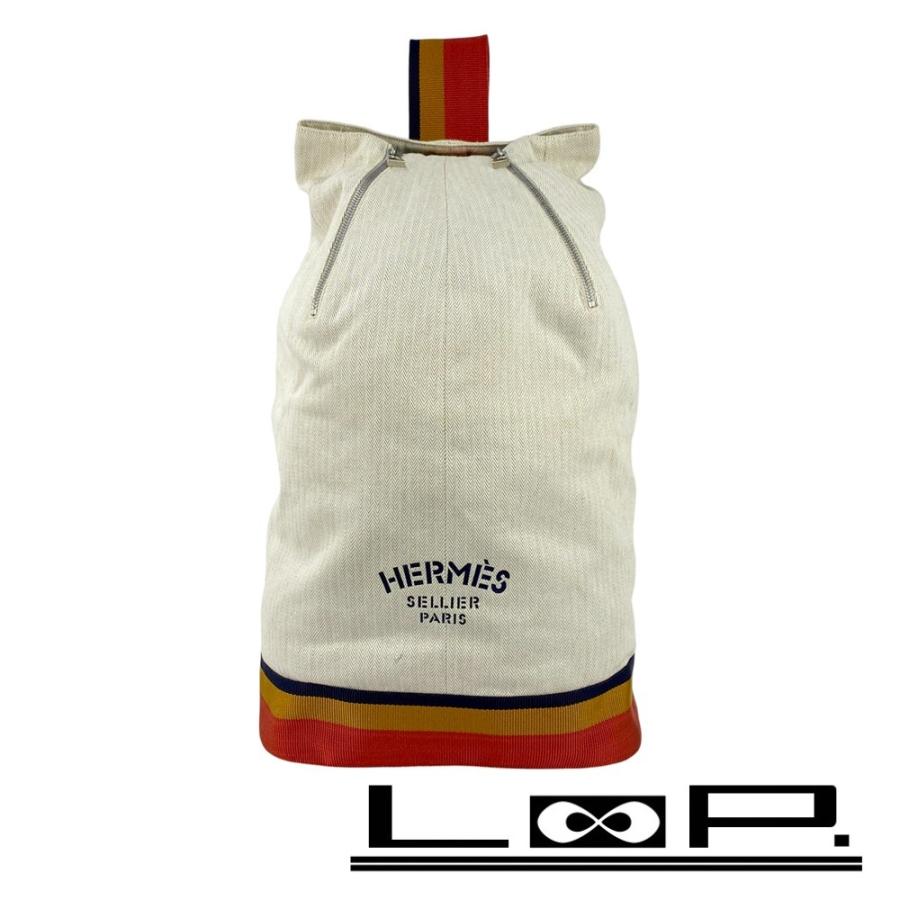 エルメス ■中古■ キャバリエ ワンショルダー バッグ トワルシェブロン ベージュ オレンジ イエロー ネイビー マルチカラー 【568541】8 | 