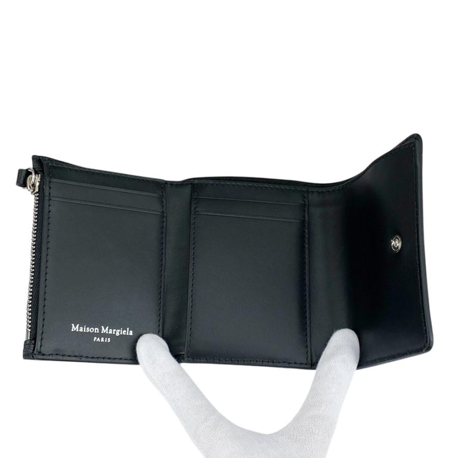 マルジェラ ■未使用■ 三つ折り 財布 ウォレット コンパクト ミニ レザー ブラック 箱 【570070】11 |  | 06