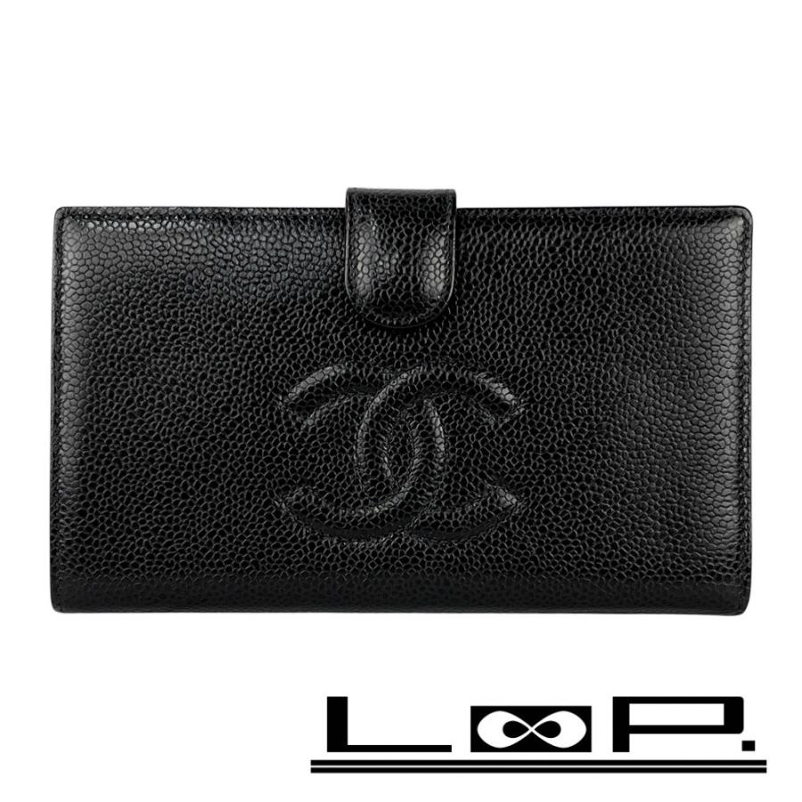 シャネル ■美品■ 長財布 ウォレット ココマーク キャビアスキン ブラック A13498 箱 【570582】13 | 