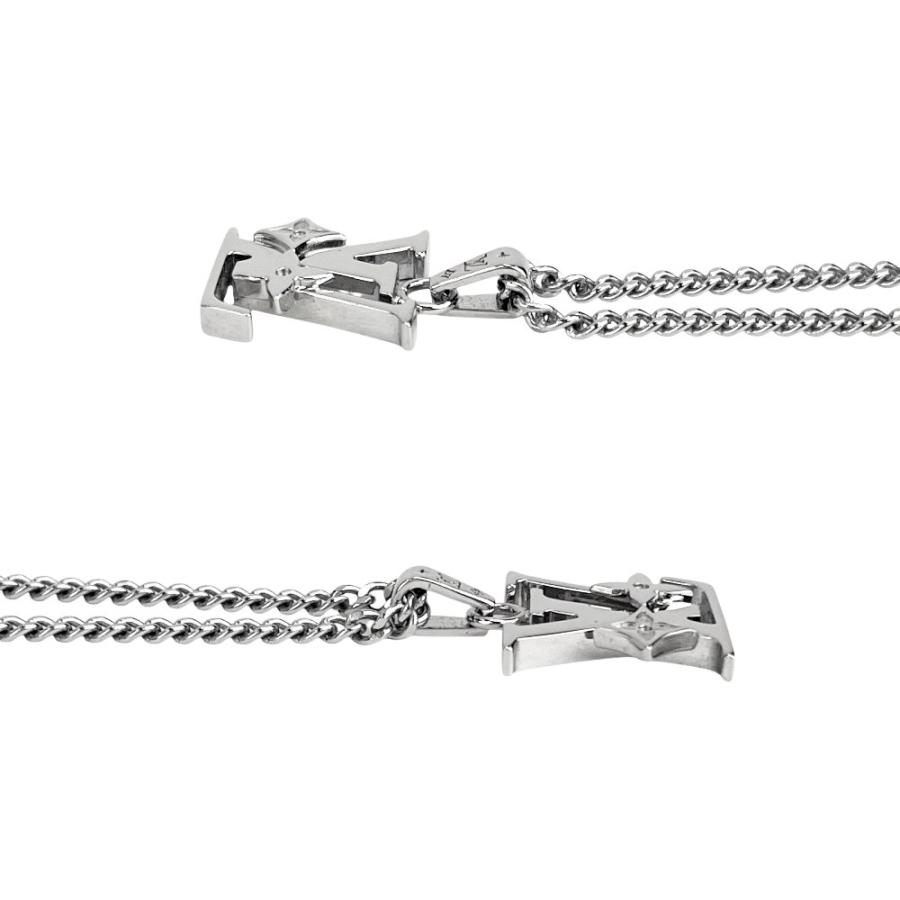 ルイヴィトン ■新同■ モノグラム ロウ ネックレス アクセサリー SS シルバー M02254 【571640】13 |  | 02