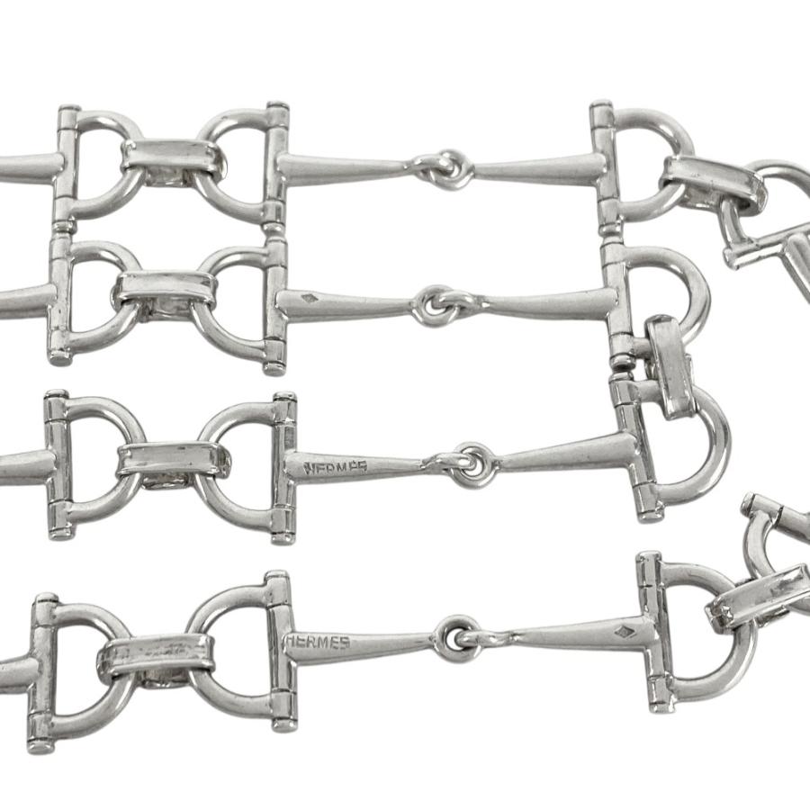 エルメス ■美品■ヴィンテージ■65cm■ ホースビット ネックレス アクセサリー シルバー カニ刻印 SV 800 箱 【572159】12 |  | 06