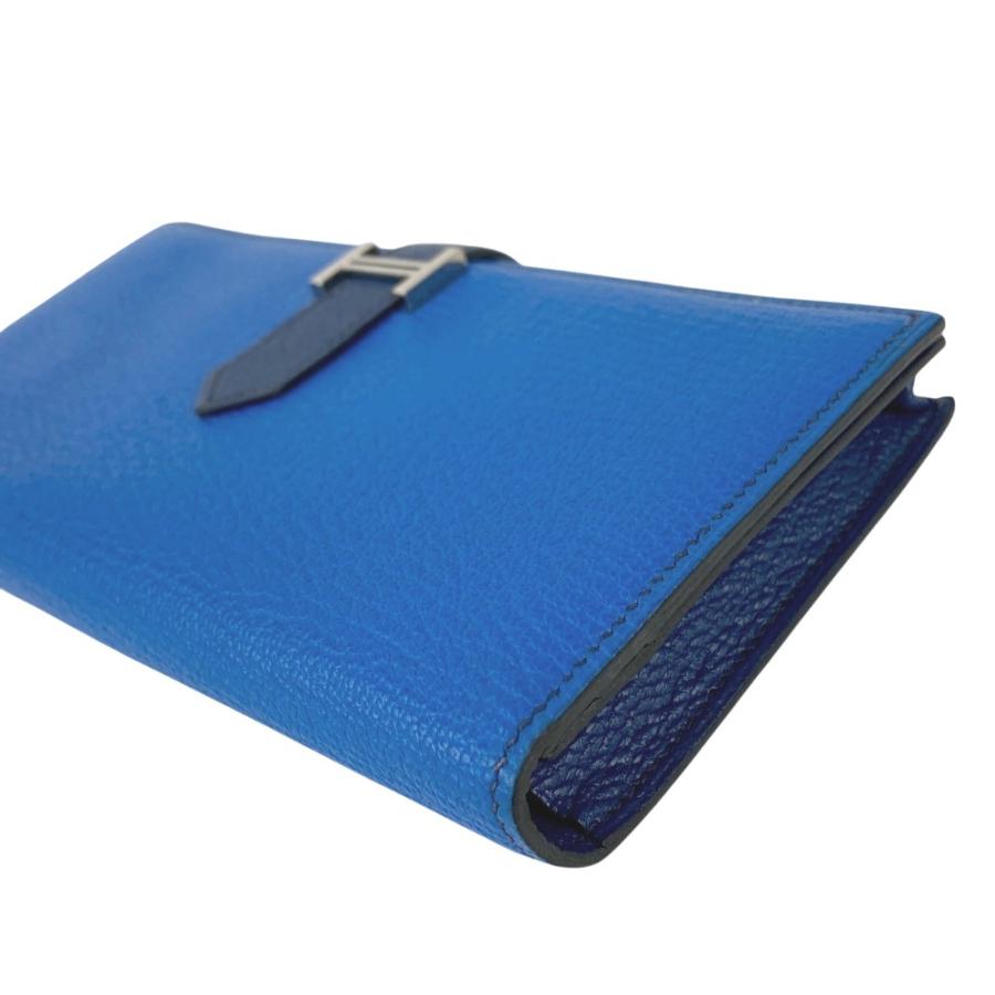 エルメス ■美品■ ベアンスフレ 長財布 二つ折り ウォレット シェーブル ミコノス ブルー □P刻 箱 【572227】5 |  | 03