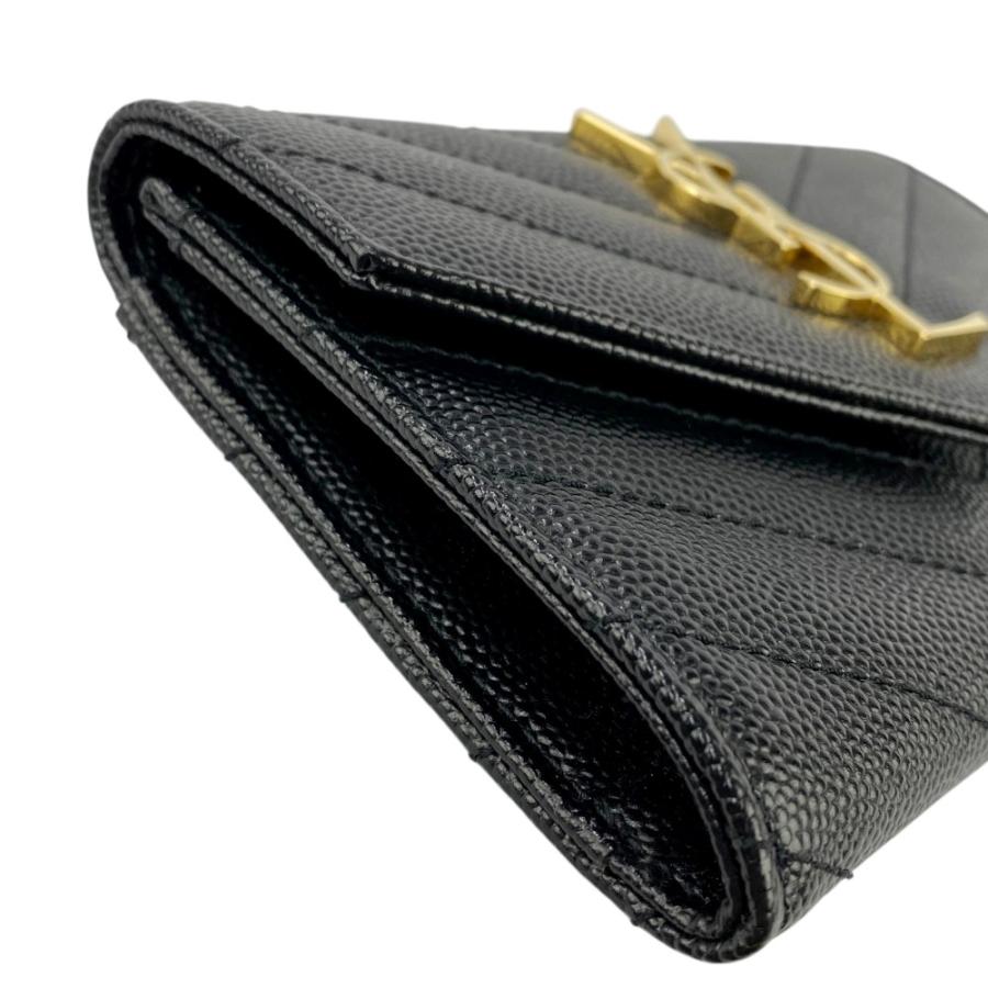 サンローラン ■新同■ スモール エンべロール ウォレット 財布 レザー ブラック 414404 BOW01 1000 【572746】8 |  | 02