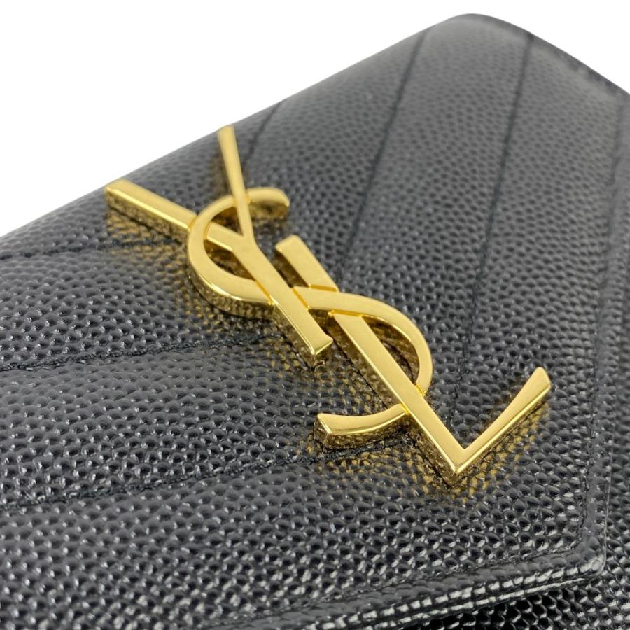 サンローラン ■新同■ スモール エンべロール ウォレット 財布 レザー ブラック 414404 BOW01 1000 【572746】8 |  | 08