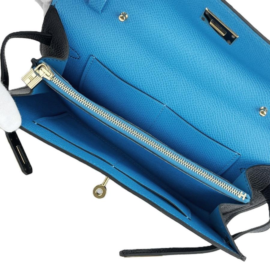 エルメス ■新同■ ケリートゥーゴー 長財布 ウォレット ストラップ付き ショルダーバッグ エプソン ブラック ネイビー Z刻【574061】13 |  | 05
