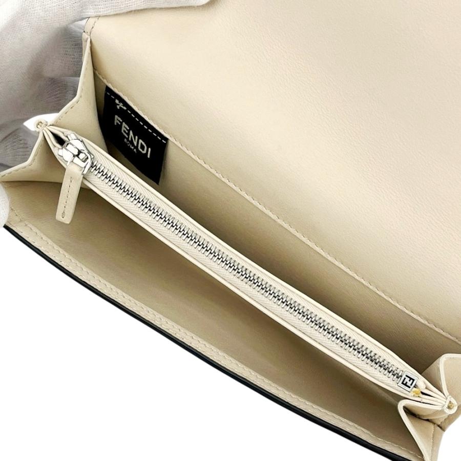 フェンディ □中古□ ピーカブー 長財布 ウォレット レザー ベージュ