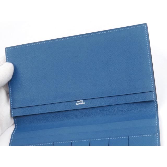 ■美品■　エルメス MC2 フレミング 長財布 エヴァーカーフ コバルト C刻 箱 【57489】 □美品□ エルメス MC2 フレミング 長財布 エヴァーカーフ コバルト C