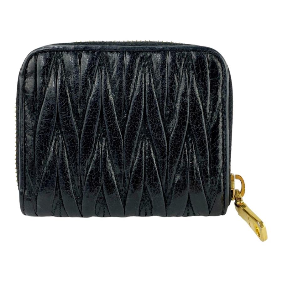 ミュウミュウ ■中古■ マドラス コイン ケース 財布 小銭入れ ウォレット マテラッセ レザー ブラック 【575181】8 |  | 01