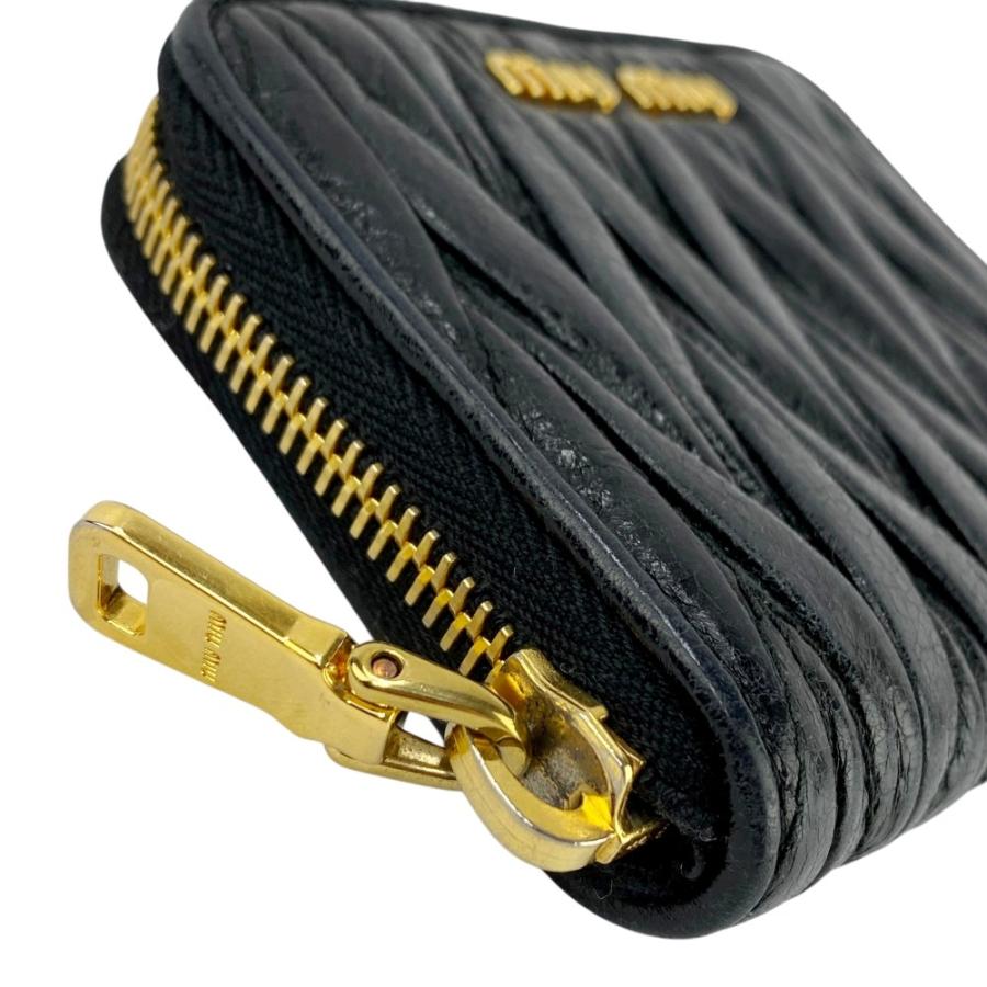 ミュウミュウ ■中古■ マドラス コイン ケース 財布 小銭入れ ウォレット マテラッセ レザー ブラック 【575181】8 |  | 02