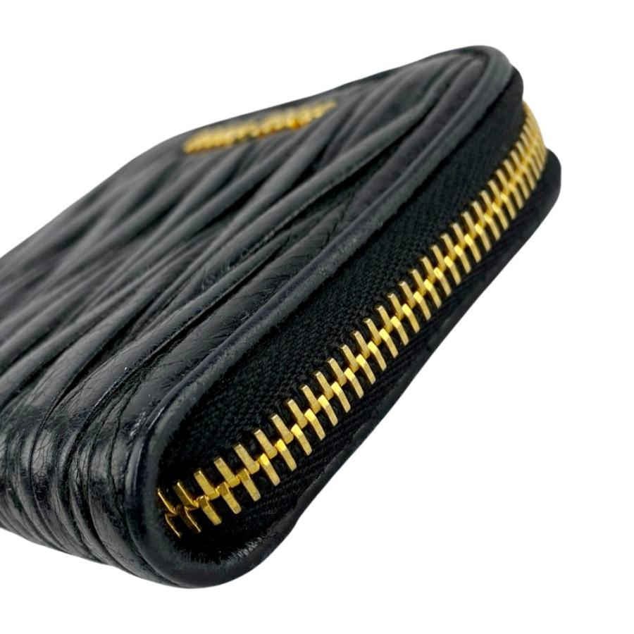 ミュウミュウ ■中古■ マドラス コイン ケース 財布 小銭入れ ウォレット マテラッセ レザー ブラック 【575181】8 |  | 03