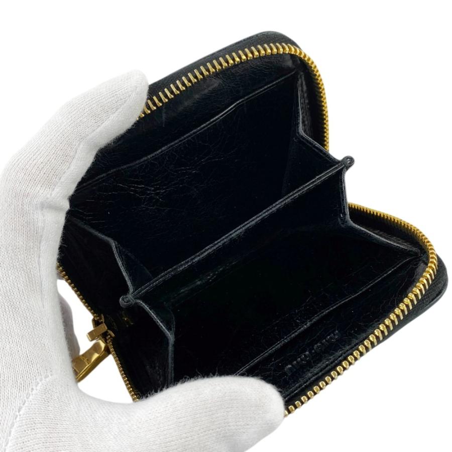 ミュウミュウ ■中古■ マドラス コイン ケース 財布 小銭入れ ウォレット マテラッセ レザー ブラック 【575181】8 |  | 06