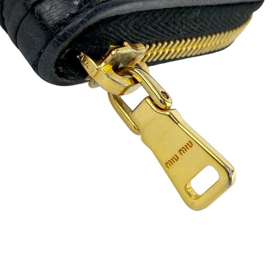 ミュウミュウ ■中古■ マドラス コイン ケース 財布 小銭入れ ウォレット マテラッセ レザー ブラック 【575181】8 |  | 08