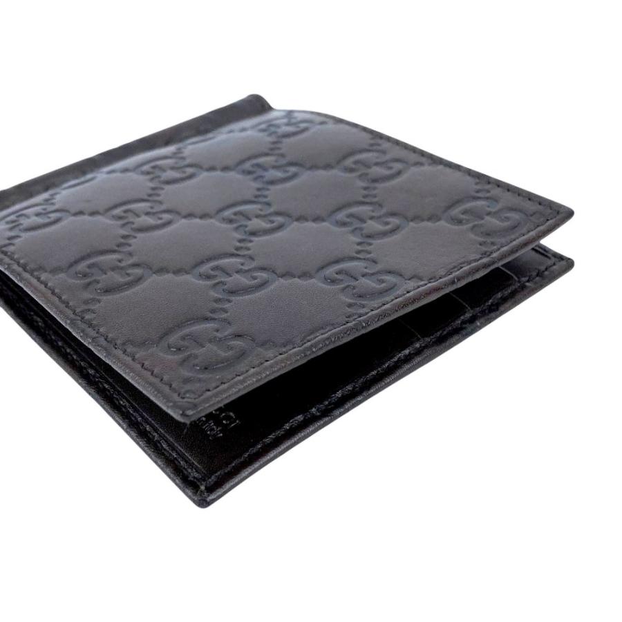 グッチ ■新同■ シマ 二つ折り マネークリップ 札入れ カード 財布 ウォレット レザー ブラウン 170580 【575389】3 |  | 03