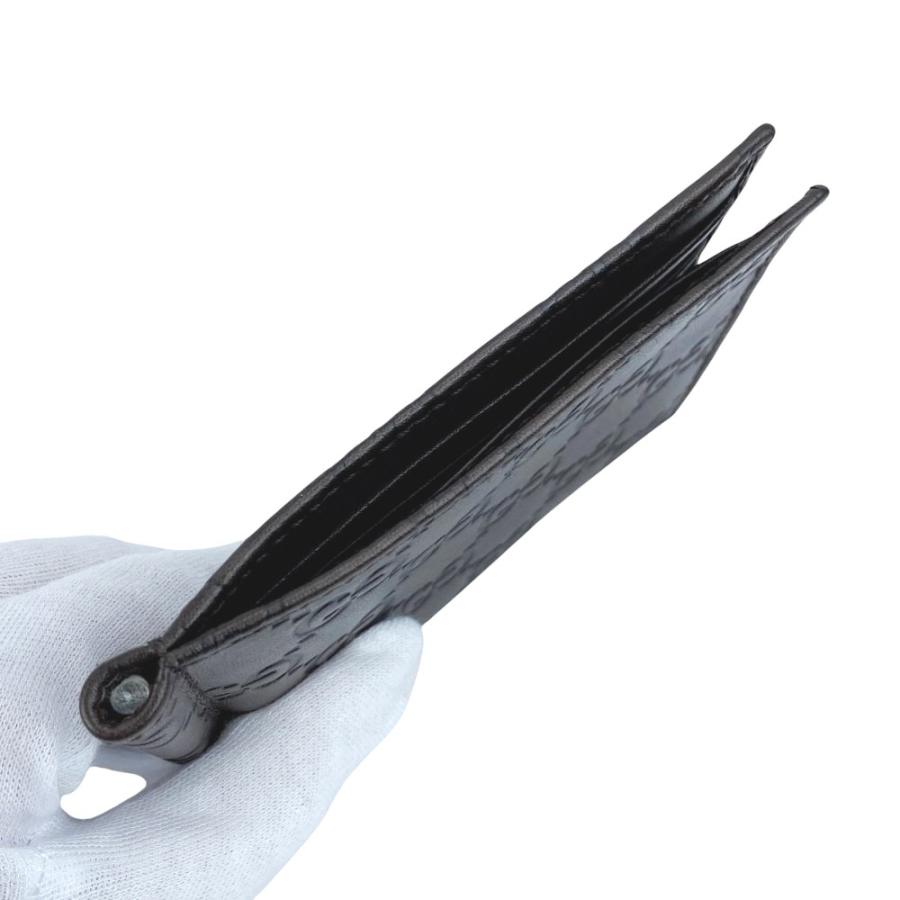 グッチ ■新同■ シマ 二つ折り マネークリップ 札入れ カード 財布 ウォレット レザー ブラウン 170580 【575389】3 |  | 05