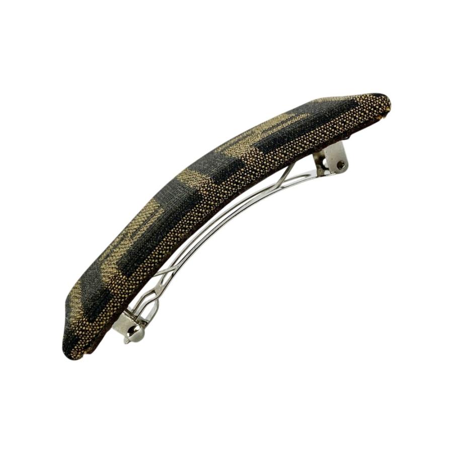 フェンディ ■新同■ ズッカ バレッタ ヘアアクセサリー 髪留め キャンバス レザー ブラウン 箱 【575792】11 |  | 04