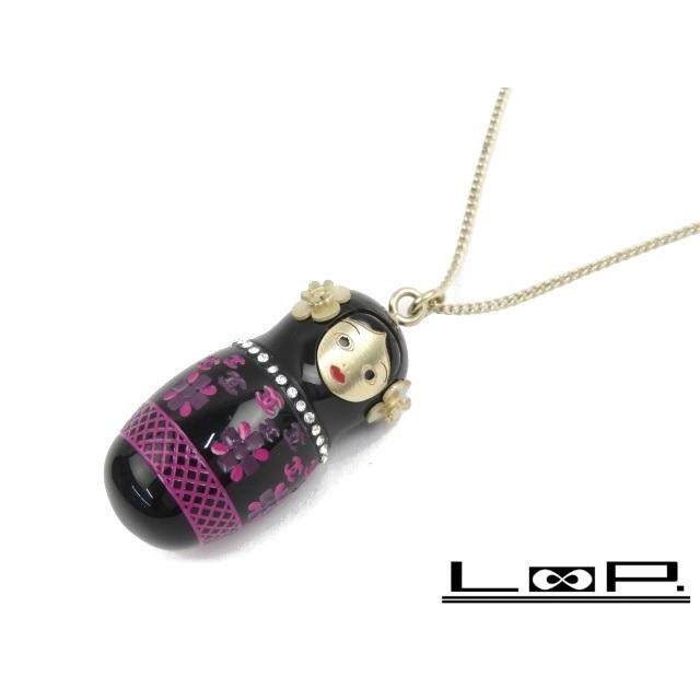 □新同□ シャネル マトリョーシカ ネックレス GP ブラック □新同□ シャネル マトリョーシカ ネックレス GP ブラック