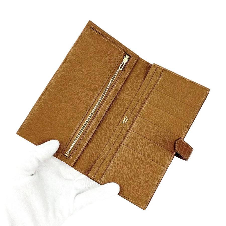 エルメス ■新同■ ベアンスフレ 長財布 ウォレット アリゲーターマット ブラウン U刻 【576416】13 |  | 05