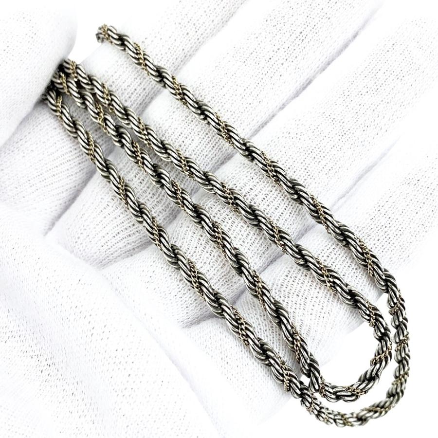 ティファニー ■美品■ コンビ ツイストロープ ネックレス アクセサリー シルバー ゴールド SV 925 K18 YG 750 14.2g【577925】12 |  | 08