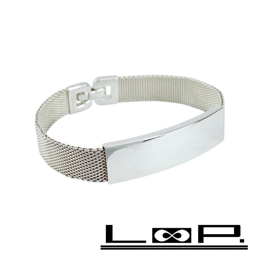 ティファニー ■美品■ サマセット メッシュ IDブレスレット アクセサリー シルバー SV 925 箱 【578137】7 | 