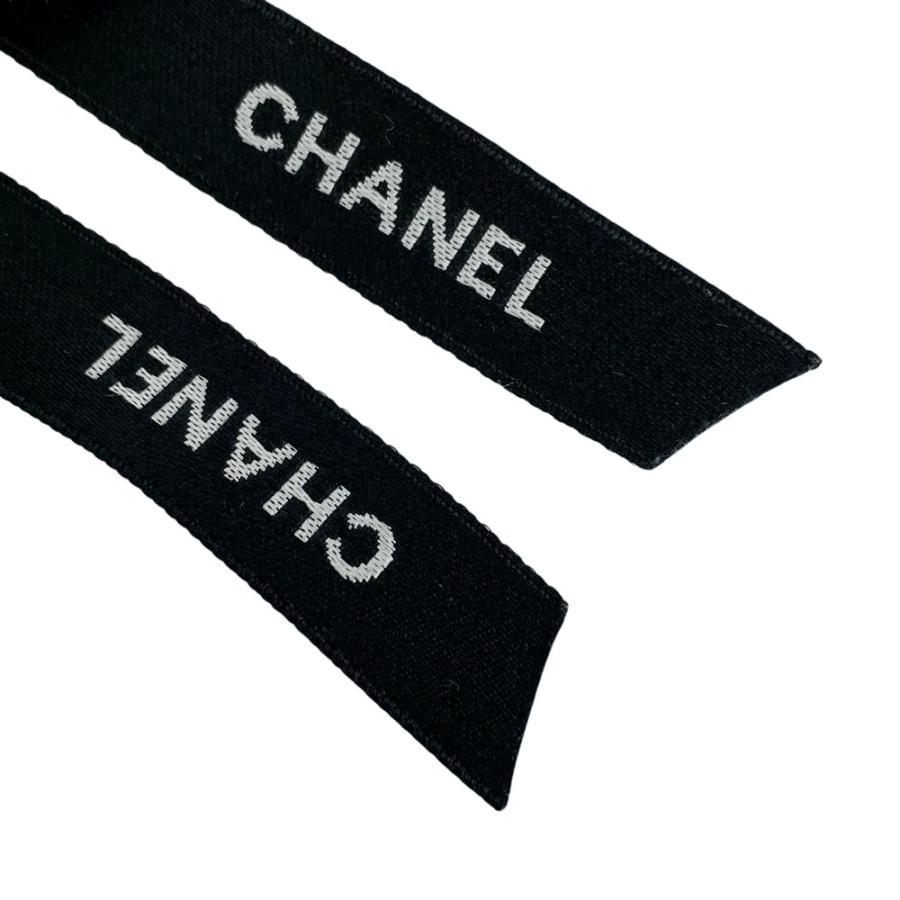 シャネル ■美品■  リボンシュシュ ヘアゴム ヘアアクセサリー ロゴ ココマーク シルク ブラック ゴールド 24B 箱 【579486】7 |  | 05