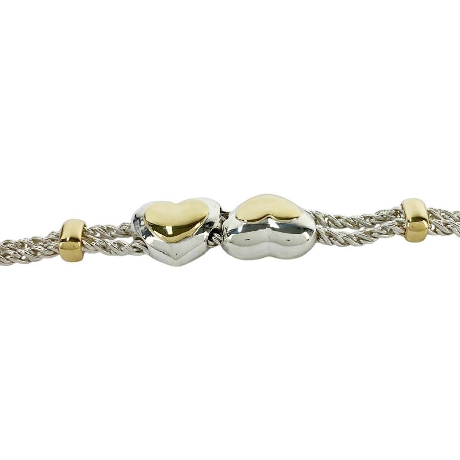 ティファニー ■新同■磨き済■ ハート ダブルロープ コンビ ブレスレット アクセサリー シルバー ゴールド SV925 K18 28.2g 【579592】11 |  | 04