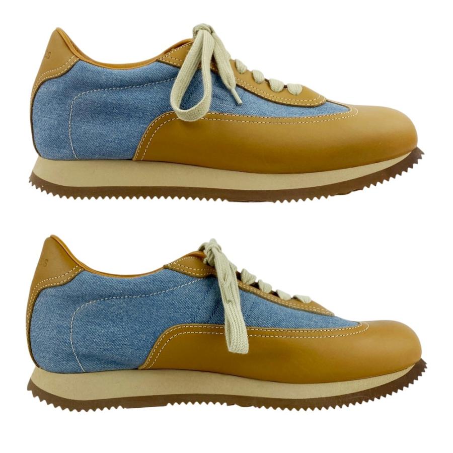 エルメス ■美品■ クイック スニーカー シューズ 靴 レザー デニム ブラウン ブルー ＃42 1/2 【579622】8 |  | 02
