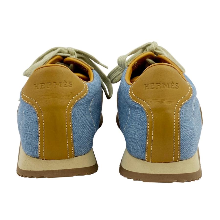 エルメス ■美品■ クイック スニーカー シューズ 靴 レザー デニム ブラウン ブルー ＃42 1/2 【579622】8 |  | 04