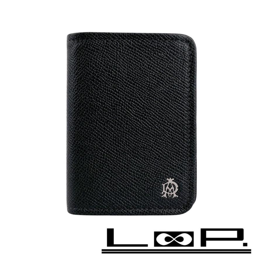 ダンヒル ■新同■ カードケース 二つ折り 名刺入れ ロゴ ビジネス レザー チャコール 箱 【580819】7 | 