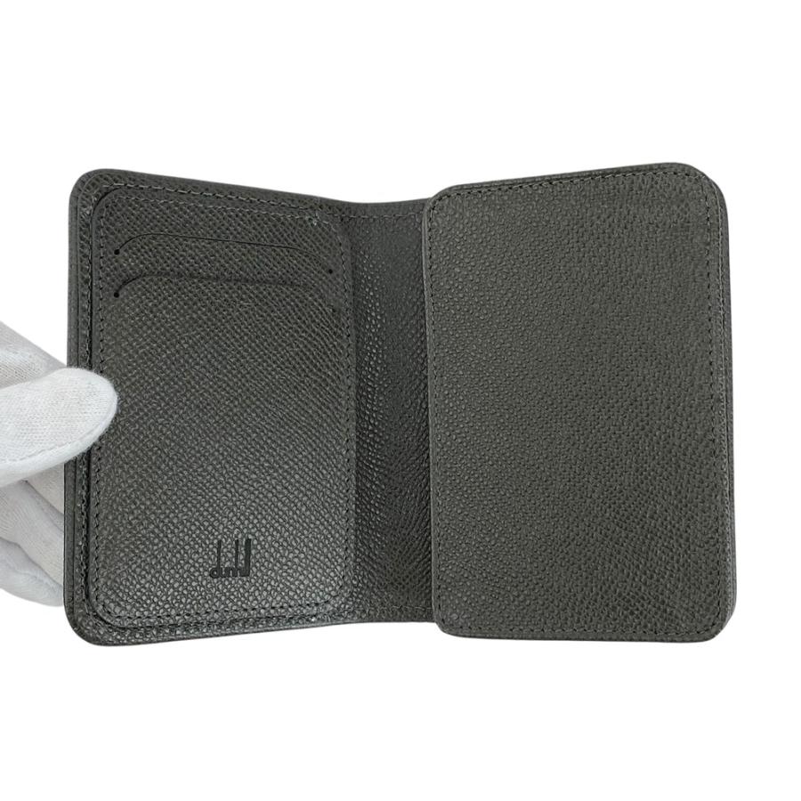 ダンヒル ■新同■ カードケース 二つ折り 名刺入れ ロゴ ビジネス レザー チャコール 箱 【580819】7 |  | 06