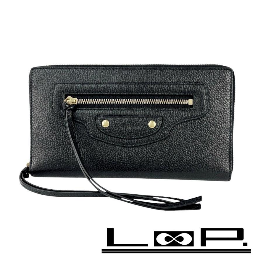 バレンシアガ ■美品■ ネオクラシック コンチネンタル ロングウォレット 長財布 ラウンドファスナー レザー ブラック 箱 【581397】7 | 