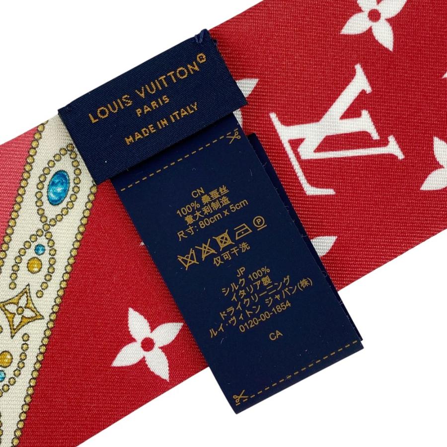 ルイヴィトン ■美品■ バンドーBB ツイリー スカーフ ファッション シルク レッド ホワイト マルチカラー M79965 箱 【581588】7 |  | 04