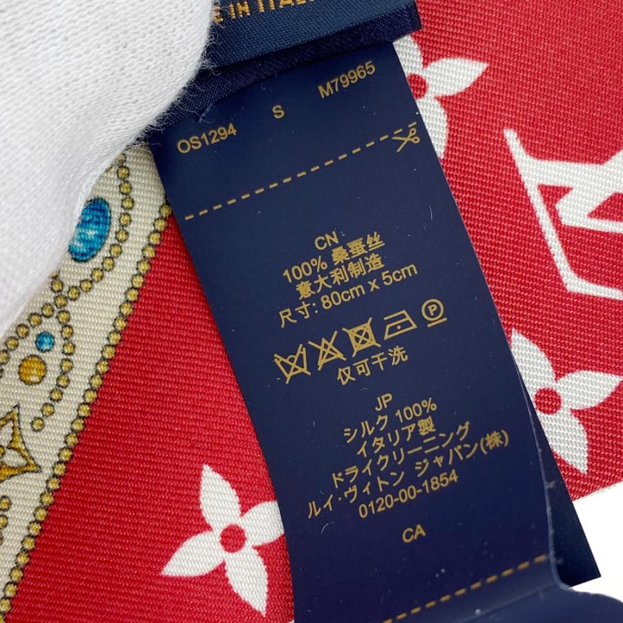 ルイヴィトン ■美品■ バンドーBB ツイリー スカーフ ファッション シルク レッド ホワイト マルチカラー M79965 箱 【581588】7 |  | 05