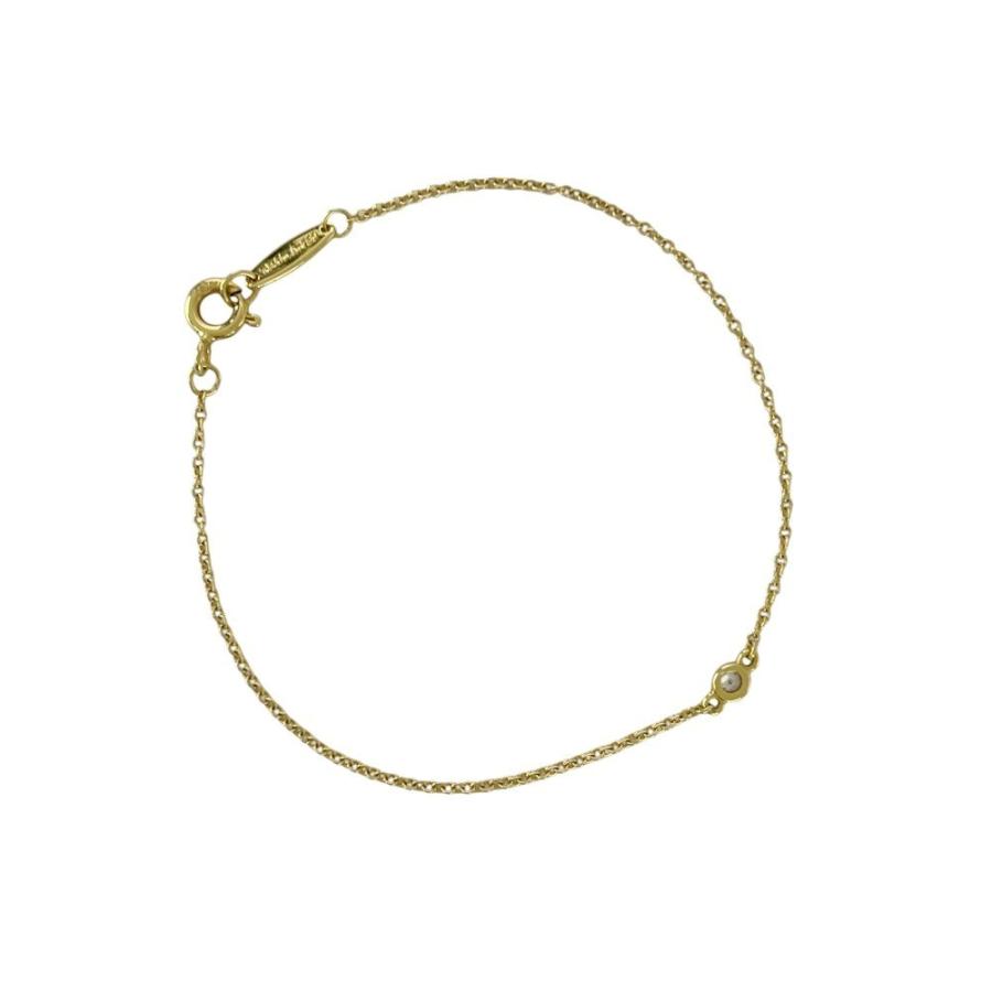 ティファニー ■美品■ バイザヤード ブレスレット アクセサリー 1PD イエローゴールド YG750 ダイヤ 1.0g 【583070】8 |  | 01