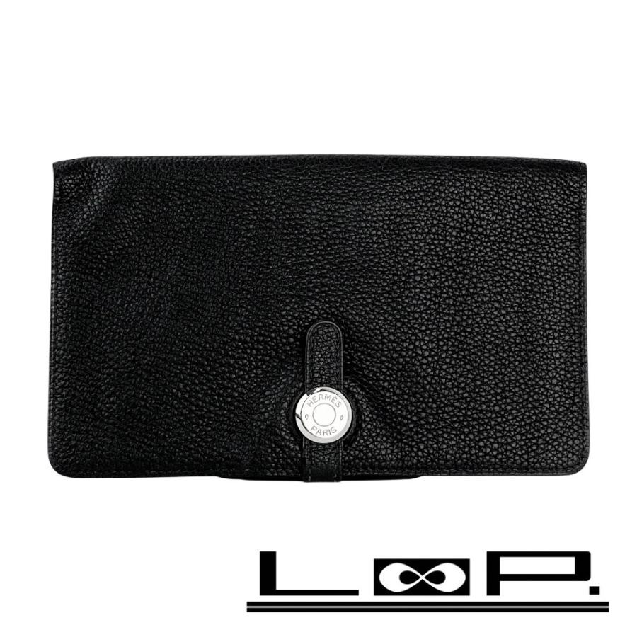 エルメス □中古□ ドゴン MM 二つ折り 長財布 ウォレット トゴ SS 