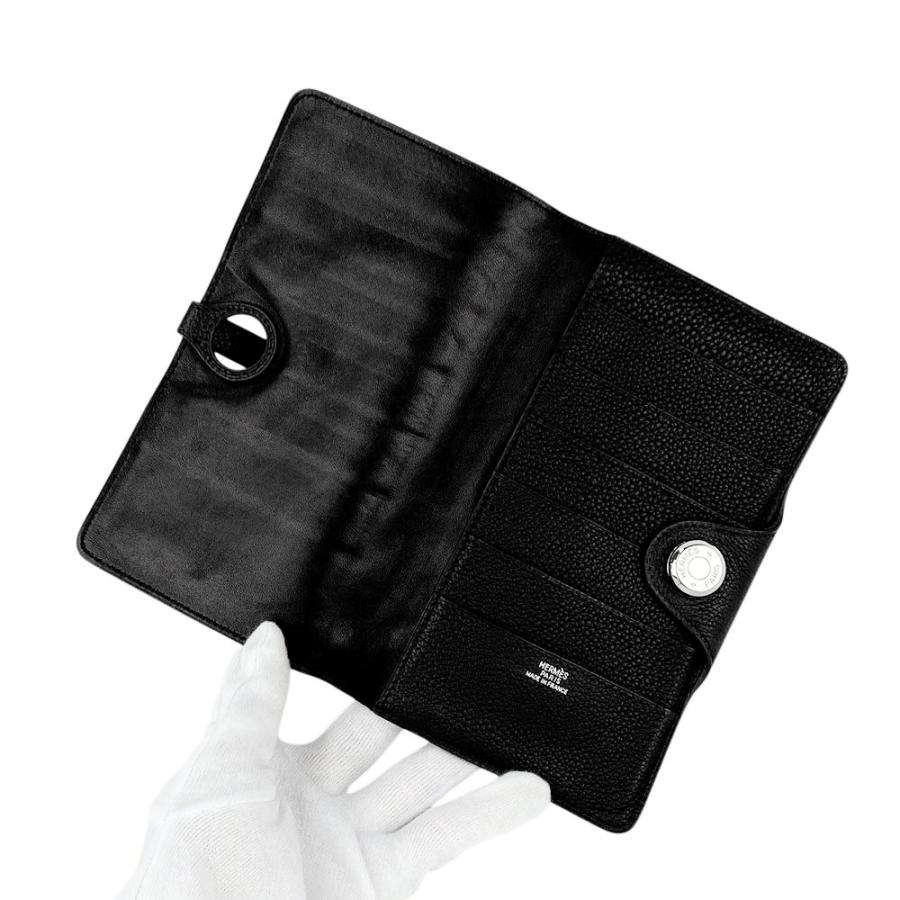 エルメス ■中古■ ドゴン MM 二つ折り 長財布 ウォレット トゴ SS ブラック シルバー □I刻【587511】5 エルメス □中古□ ドゴン MM 二つ折り 長財布 ウォレット トゴ SS
