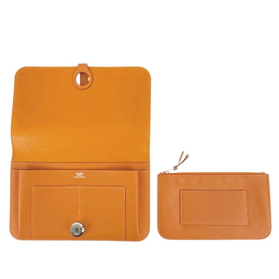 エルメス ■美品■ ドゴン GM 二つ折り 長財布 ウォレット シェーブル ルージュヴィフ シルバー □G刻 箱 【587948】7 |  | 07