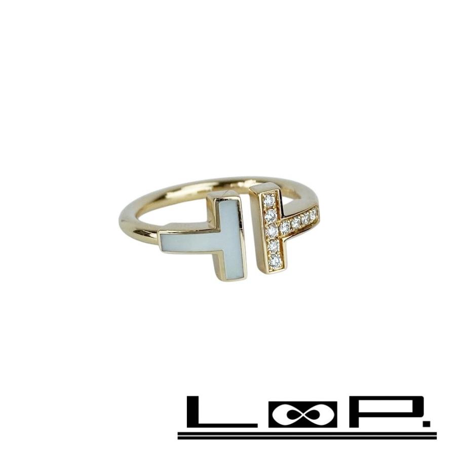 ティファニー ■美品■ T ワイヤー リング 指輪 アクセサリー シェル ダイヤ K18 PG750 ピンクゴールド 4.2g #12 箱 【590436】13 | 